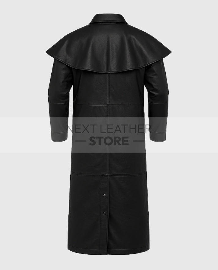 Men's Leather Duster Coat