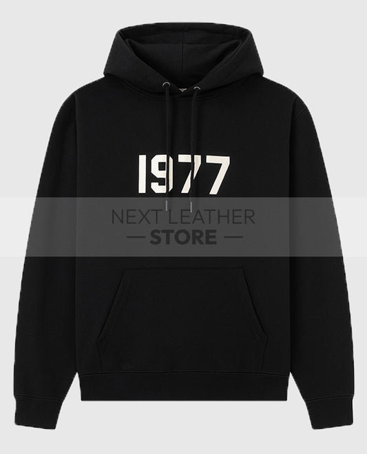 1977 Essentials Black Hoodie