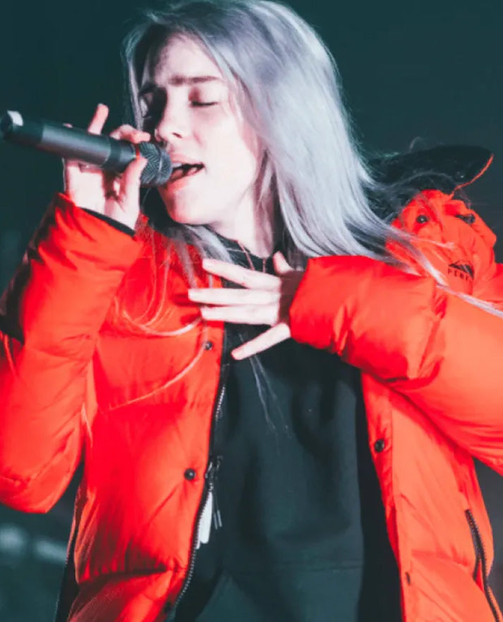 Billie Eilish Red Puffer Jacket