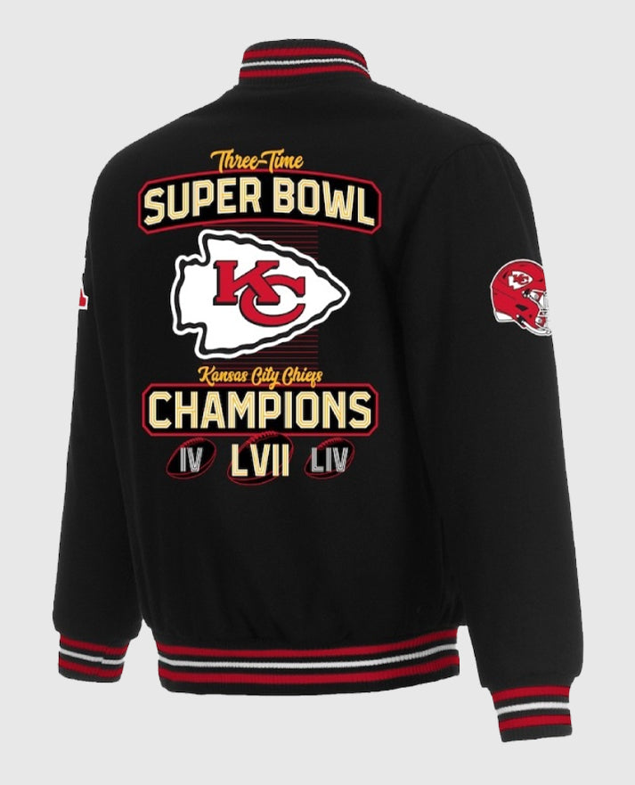 Chiefs Super Bowl LVII Champions Full-Zip Black Jacket