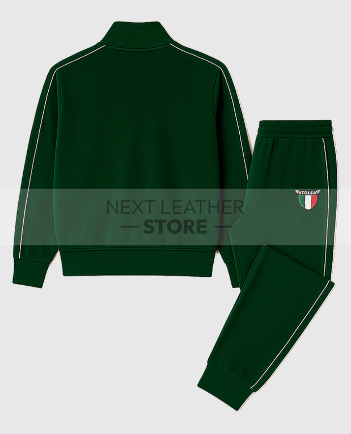 Jason Kelce Italia Green velour tracksuit