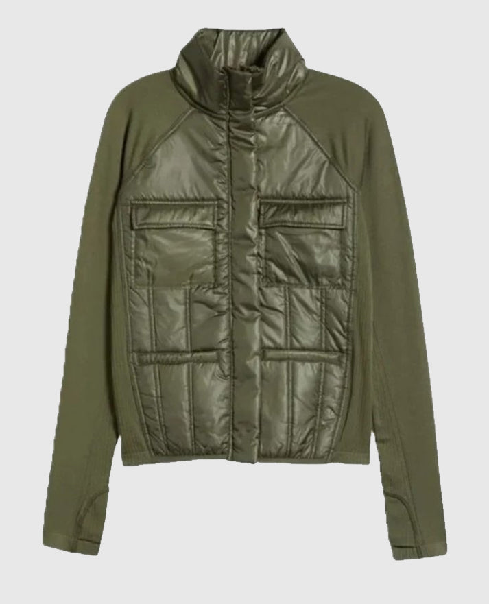 Women's Zella Hybrid Black Puffer Jacket