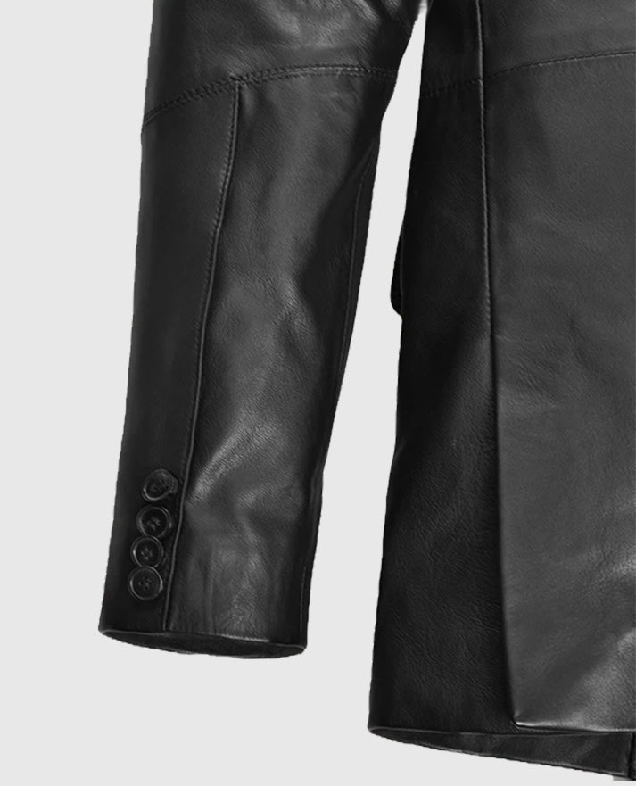 Men's Catwalk Black Leather Blazer