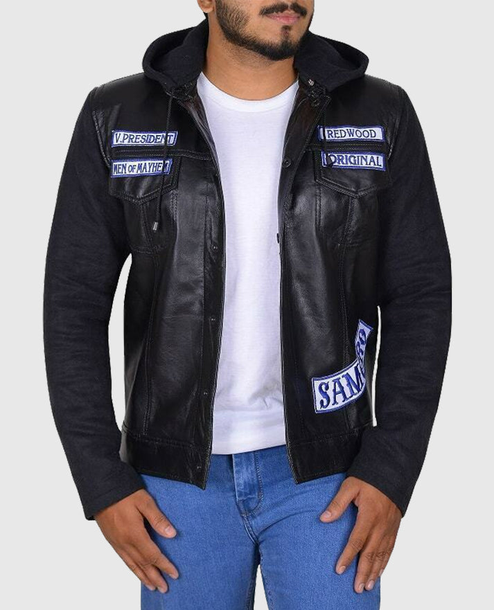 Jax Teller Sons of Anarchy Hooded Leather Jacket