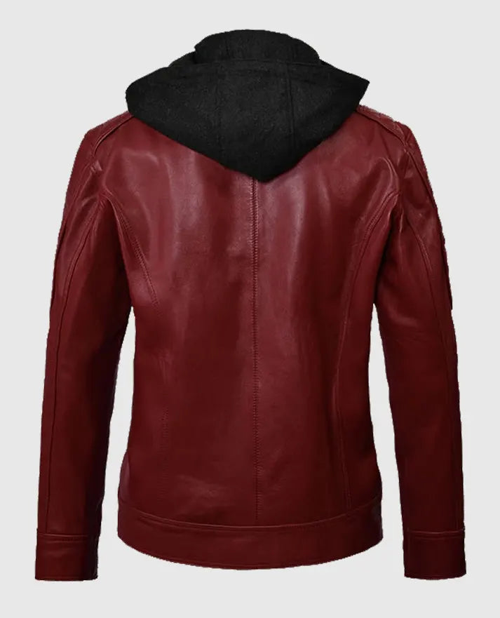 Men's Hooded Rodeo Leather Jacket