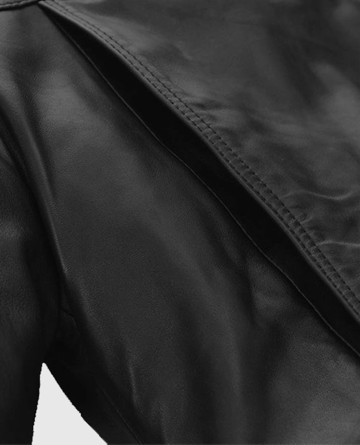 Women's Black Asymmetrical Biker Leather Jacket