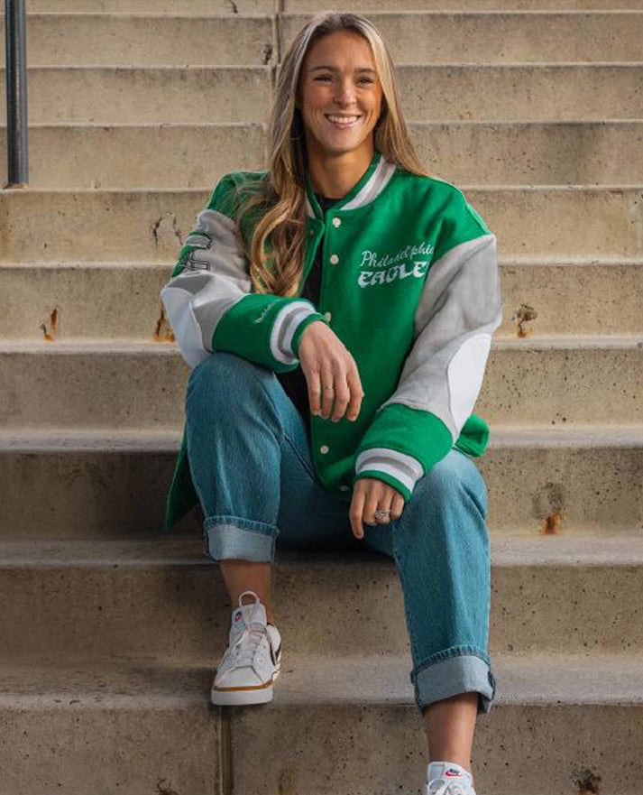 90s Eagles Letterman Jacket