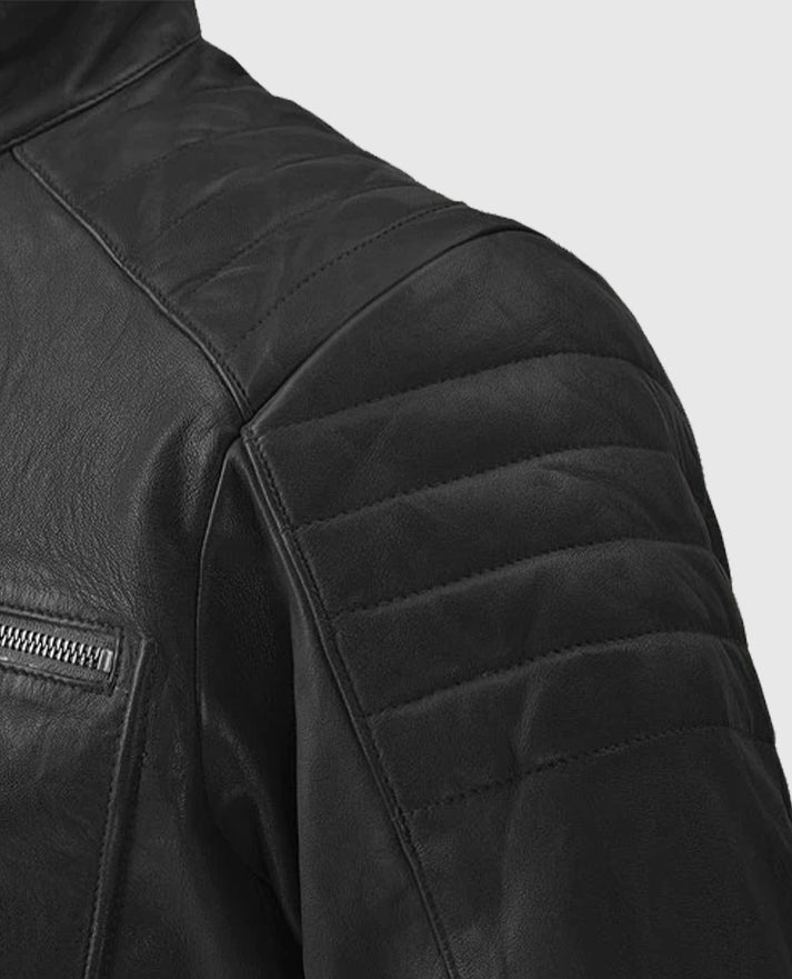 Men's Black Firefly Biker Leather Jacket