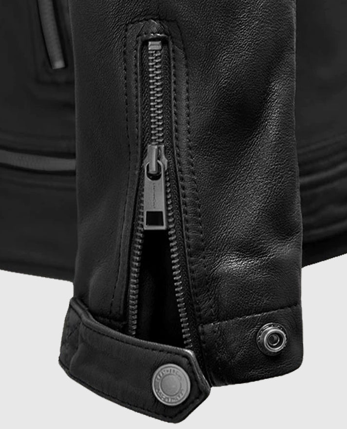 Men's Black Ironwood Biker Leather Jacket