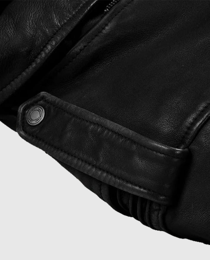 Falcon Black Rider Leather Jacket For Man