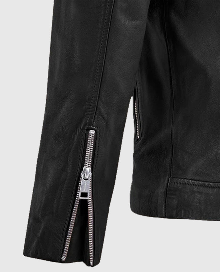 Men's Biker Beast Black Leather Jacket