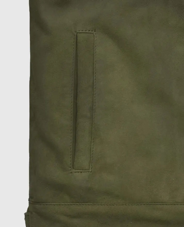 Ryan Reynolds Green Suede Jacket