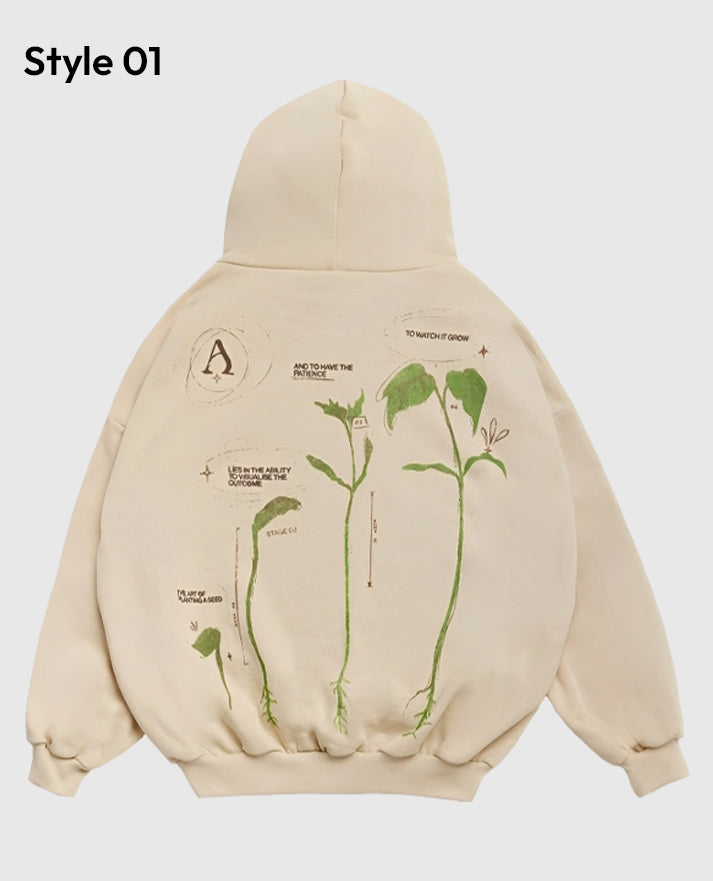 Alchemai Tree Of Life Cream Fleece Hoodie
