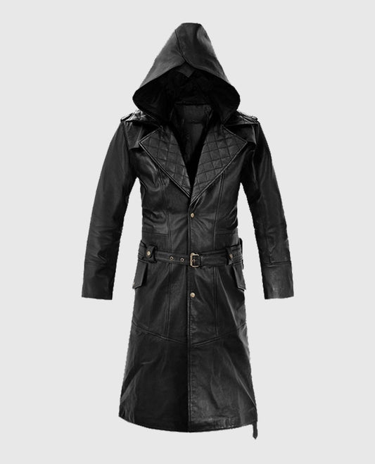 Assassin's Creed Jacob Frye Leather Black Long Coat