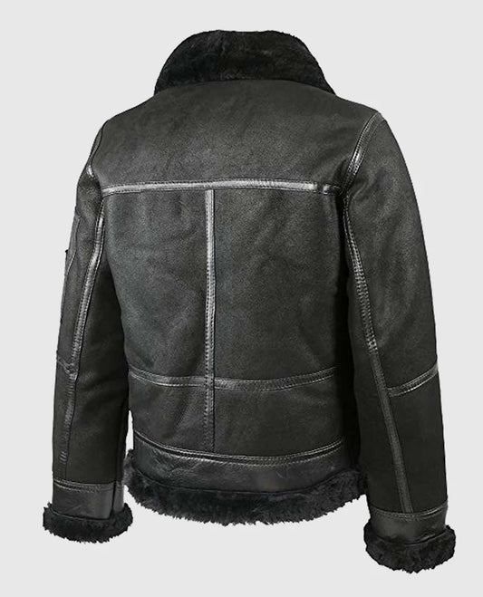 Aviator B16 Sheepskin Black Shearling Jacket