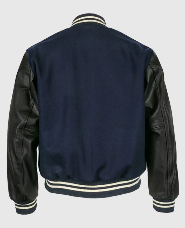 Black and Blue Detroit Tigers 1955 Letterman Jacket