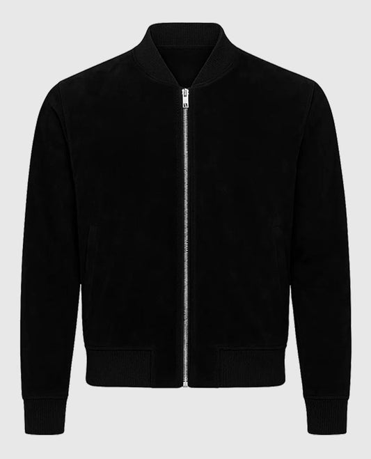 David Beckham Suede Black Leather Jacket