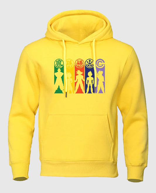 Dragon Ball Amazing Characters Dark Yellow Hoodies