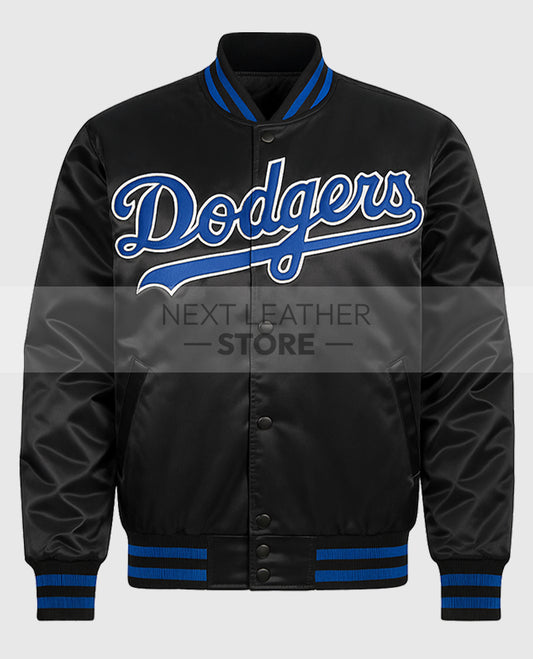 Los Angeles Dodgers Black Satin Jacket