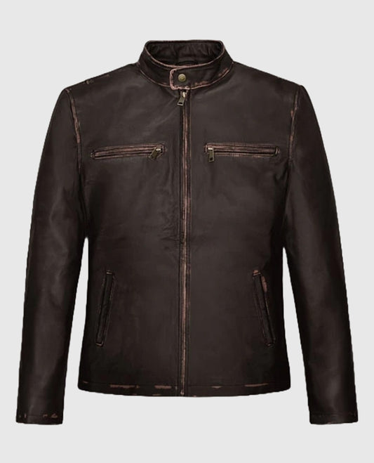 Mark Wahlberg Contraband Brown Leather Jacket