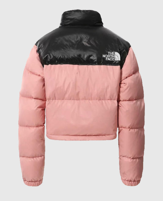 North Face Pink Black Puffer Jacket