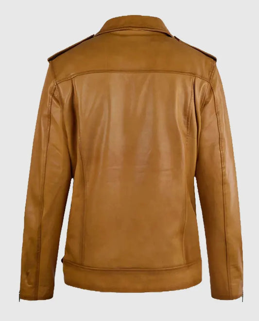 Men's Rutland Caramel Brown Riding Leather Jacket