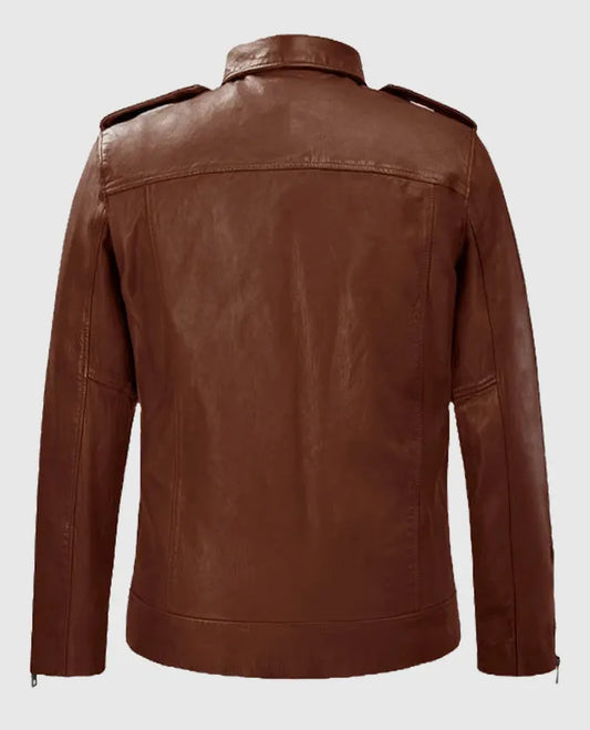 Tan Rutland Riding Leather Jacket