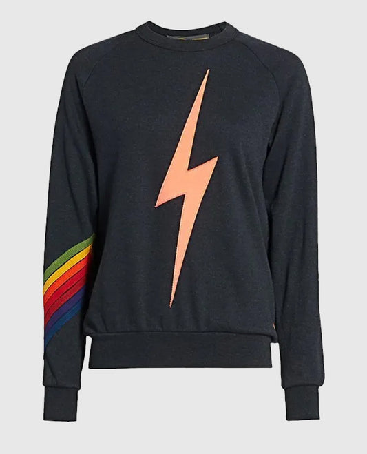 Real Housewives of Salt Lake City Lisa's navy lightning bolt sweatshirt