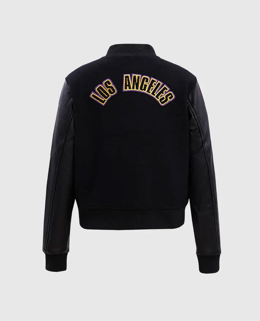 Women's NBA Los Angeles Lakers Black Varsity Jacket