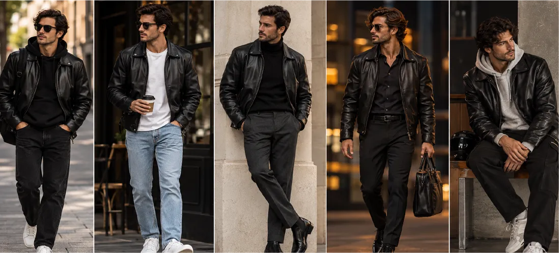What To Wear With A Black Leather Jacket For Men: The Only Guide You'll Ever Need