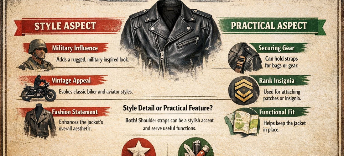 Leather Jacket Shoulder Straps: Style Detail or Practical Feature?