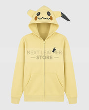 Mimikyu Themed French Terry Zip-Up Hoodie