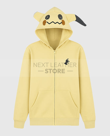 Mimikyu Themed French Terry Zip-Up Hoodie