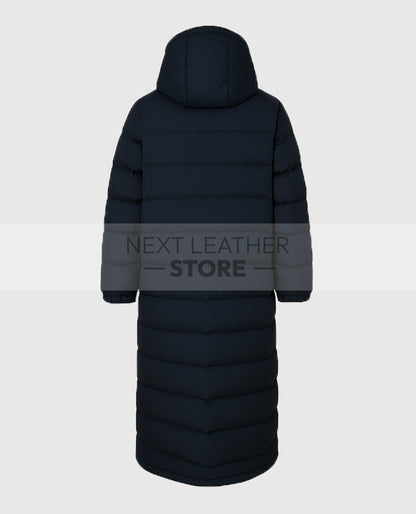 Arsene Wenger Long Black Puffer Coat