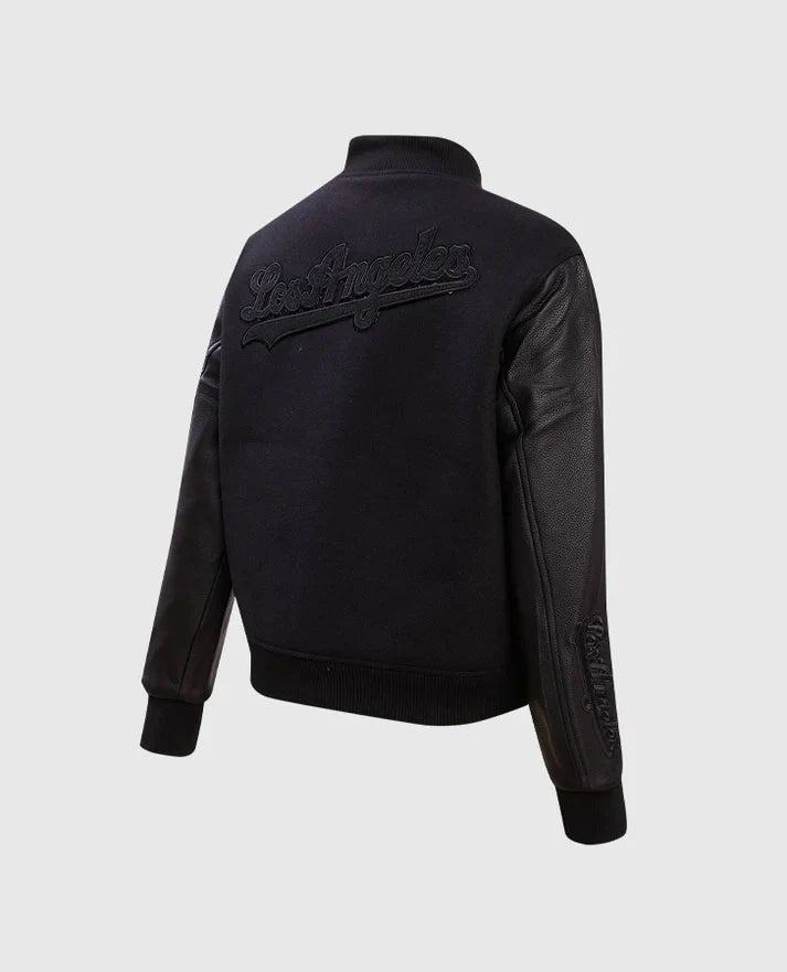 MLB Los Angeles Dodgers Women's Black Varsity Jacket