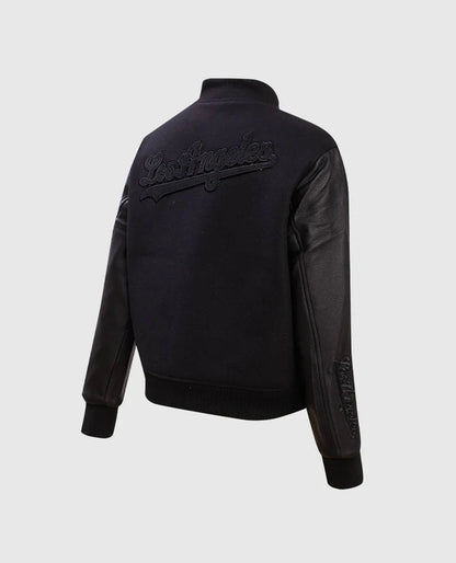 MLB Los Angeles Dodgers Women's Black Varsity Jacket