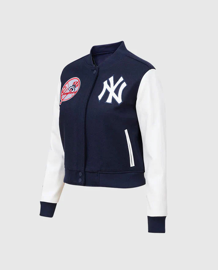 MLB New York Yankees Women's Blue Varsity Jacket