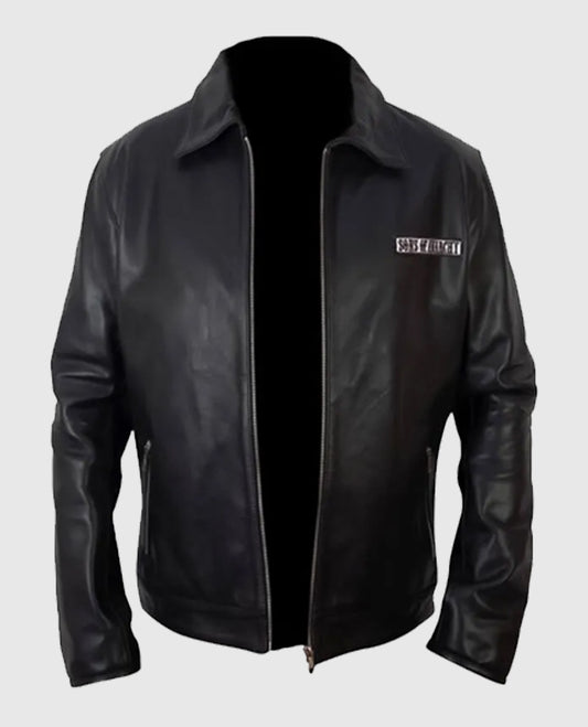 Sons Of Anarchy Black Biker Leather Jacket