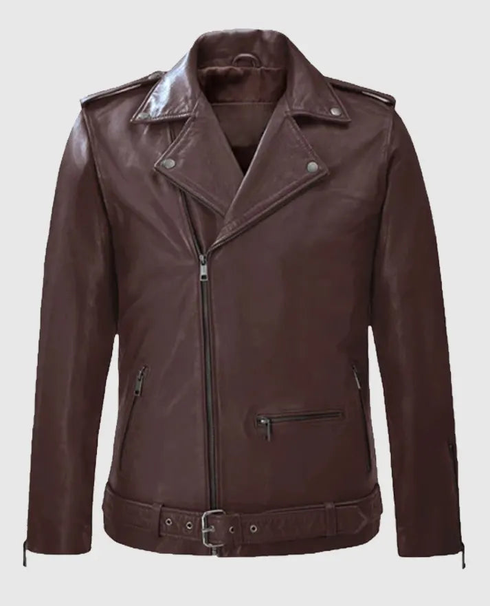 Men's Riding Rutland Burgundy Leather Jacket