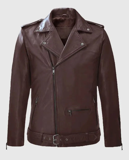 Men's Riding Rutland Burgundy Leather Jacket