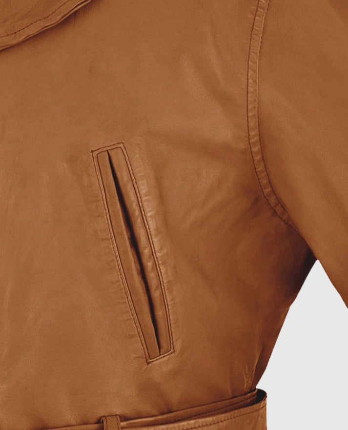 Brad Pitt Legends of the Fall Leather Trench Coat