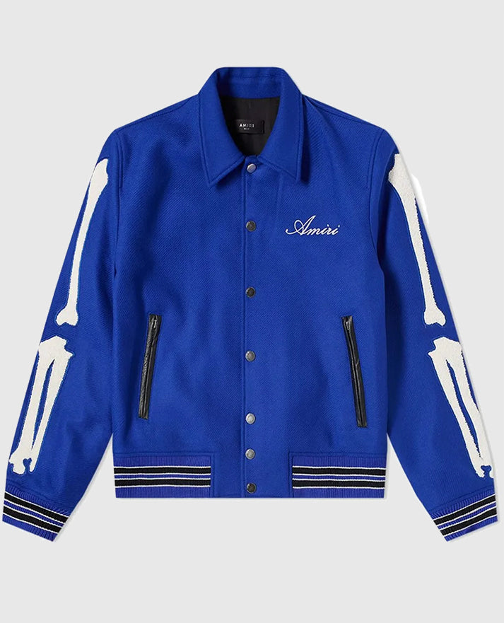 Amiri Bones Letterman Wool Jacket