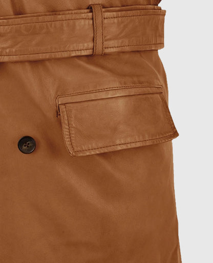 Brad Pitt Legends of the Fall Leather Trench Coat