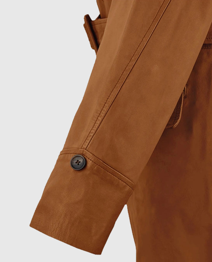 Brad Pitt Legends of the Fall Leather Trench Coat