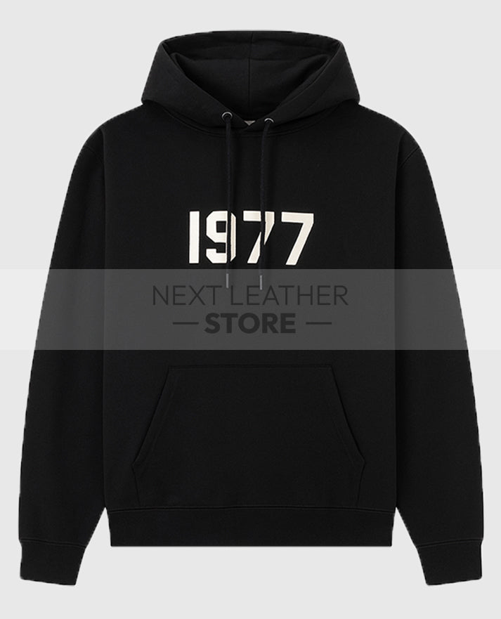 1977 Essentials Black Hoodie