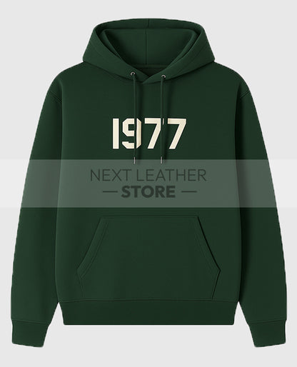 1977 Essentials Green Pullover Hoodie