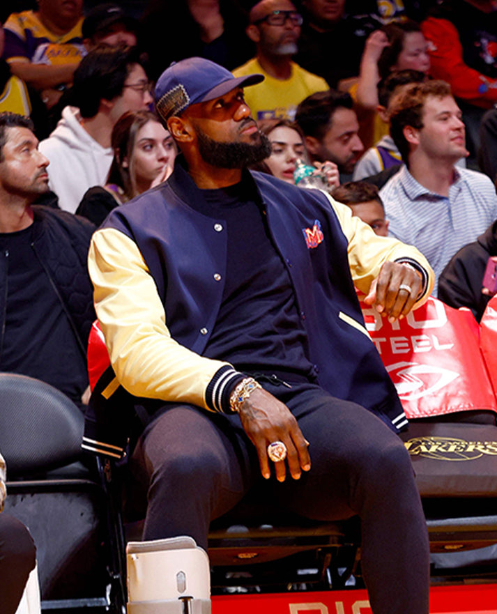 NBA 2023 LeBron James Blue Bomber Jacket