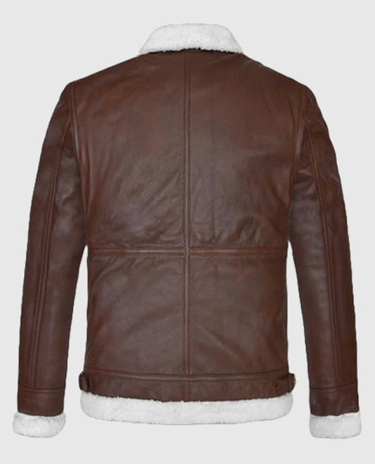 Men's B3 Aviator Spanish Brown Leather Jacket