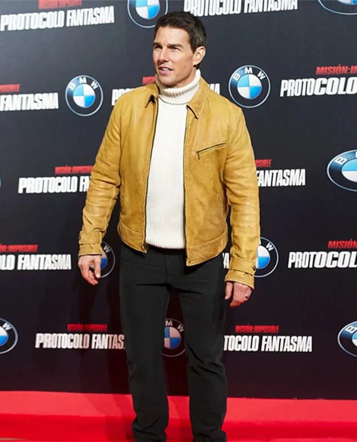 Tom Cruise Mission Impossible 4 Premiere Leather Jacket