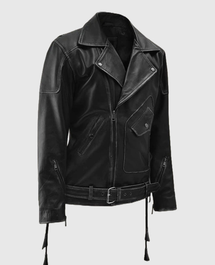 Men's Street Style Leather Biker Jacket